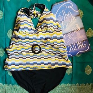 🏝NWOT BELTED TANKINI & BOTTOMS